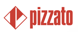 Pizzato logo - distinctive red diamond-shaped geometric symbol with modern pizzato typography in burgundy color representing professional automation and safety component manufacturer